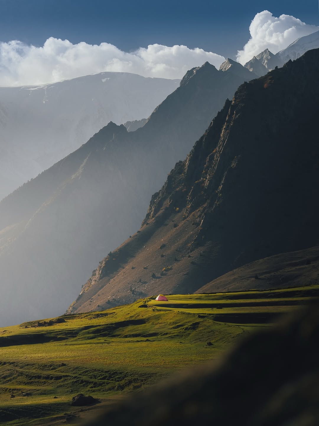 Peaceful alpine meadow in the Himalayas of Pakistan